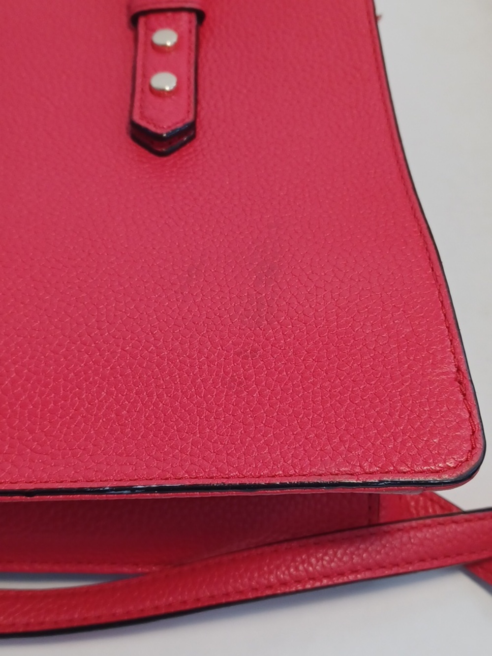 kate spade red pebbled leather satchel with top handles With Flaws As Pictured - Picture 8 of 8